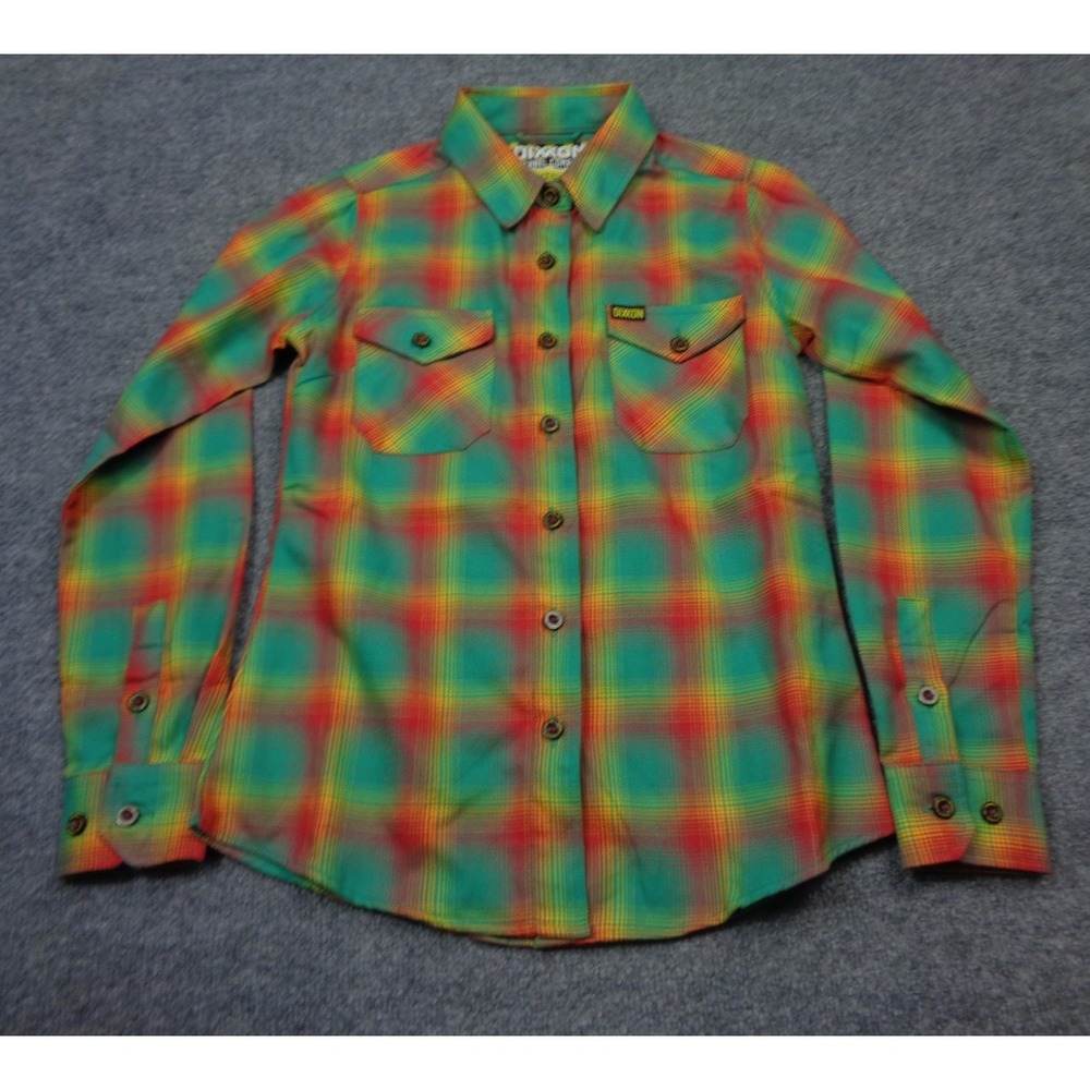 Dixxon Flannel Shirt Womens S Multicolor Plaid The Samson Long Sleeve Button Up